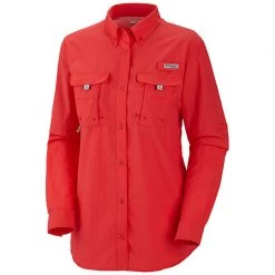 COLUMBIA Women's PFG Bahama™ Shirt -Women’s Clothing, Shoes & Accessories Official Shop 12110334S RED HIBISCUS LRG