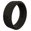 QALO Women's Modern Black Q2X Silicone Ring, Size 05