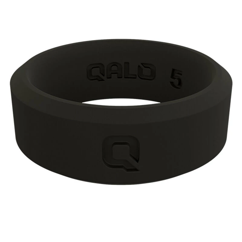 QALO Women's Modern Black Q2X Silicone Ring, Size 05 2 QALO Women's Modern Black Q2X Silicone Ring, Size 05 - Image 2