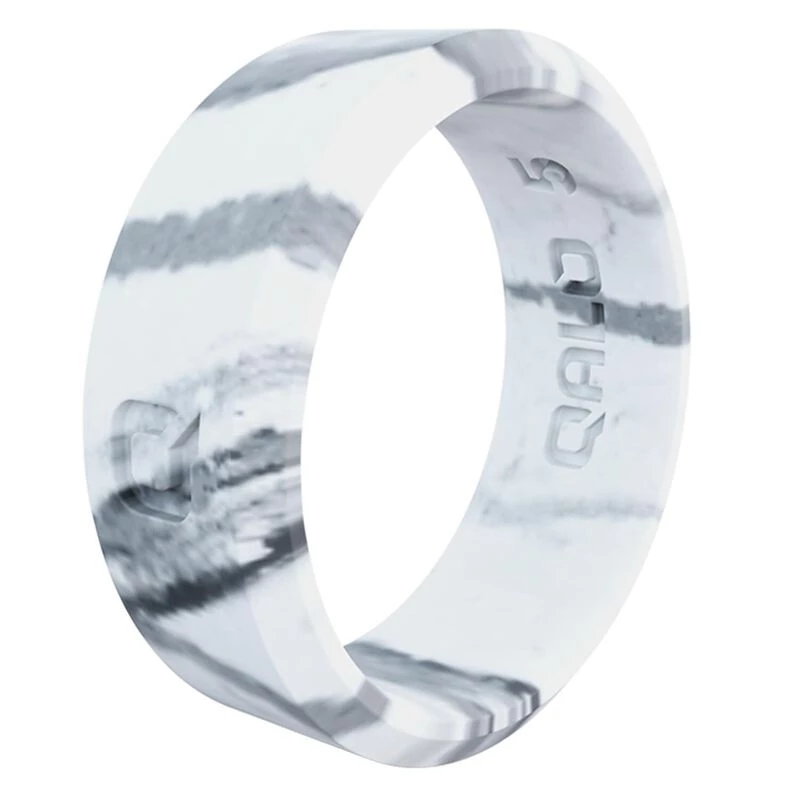 QALO Women's Modern White Marble Silicone Ring, Size 08 1 QALO Women's Modern White Marble Silicone Ring, Size 08