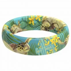 GROOVE LIFE Guy Harvey Tropical Turtle Thin Silicone Ring