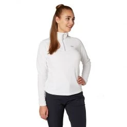 HELLY HANSEN Women's Daybreaker Half-Zip Fleece -Women’s Clothing, Shoes & Accessories Official Shop P015022429 WHITE GREY 1500