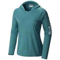 COLUMBIA Women's PFG Tidal™ Hooded Shirt 28 COLUMBIA Women's PFG Tidal™ Hooded Shirt -Women’s Clothing, Shoes & Accessories Official Shop P016836454 Teal White Logo 1500