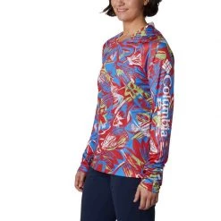 COLUMBIA Women's PFG Super Tidal™ Hoodie -Women’s Clothing, Shoes & Accessories Official Shop P017765611 BRIGHT RED SHADE LEAVES PRINT 1500.26082019010122