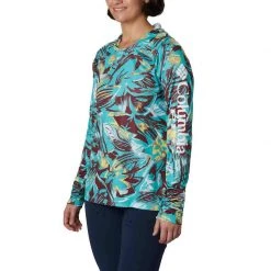 COLUMBIA Women's PFG Super Tidal™ Hoodie -Women’s Clothing, Shoes & Accessories Official Shop P017765611 DOLPHIN SHADE LEAVES PRINT 1500.26082019010130