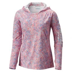 COLUMBIA Women's PFG Super Tidal™ Hoodie -Women’s Clothing, Shoes & Accessories Official Shop P017765611 LOLLIPOP CORAL PRINT 1500