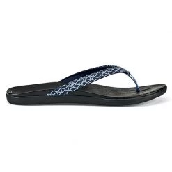 OLUKAI Women's Ho'opio Sandals -Women’s Clothing, Shoes & Accessories Official Shop P017802042 TRENCH BLUE KAPA BLACK LRG.14062019120028