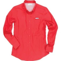 COLUMBIA Women's PFG Tamiami™ II Shirt -Women’s Clothing, Shoes & Accessories Official Shop P018186692 RED CAMELLIA 1500