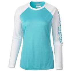 COLUMBIA Women's PFG Tidal™ II Sun Shirt -Women’s Clothing, Shoes & Accessories Official Shop P018186775 GEYSER WHITE LRG