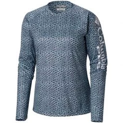 COLUMBIA Women's PFG Super Tidal™ Shirt -Women’s Clothing, Shoes & Accessories Official Shop P018186817 COLL NAVY FISH SCALE PRT 1500.15012019033221