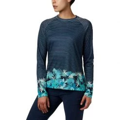 COLUMBIA Women's PFG Super Tidal™ Shirt -Women’s Clothing, Shoes & Accessories Official Shop P018186817 DOLPHIN WILD STRIPES PRINT 1500.20022020113346
