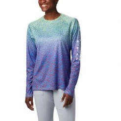 COLUMBIA Women's PFG Super Tidal™ Shirt -Women’s Clothing, Shoes & Accessories Official Shop P018186817 HARBOR BLUE BAIT FISH PRINT 1500.26082019010412