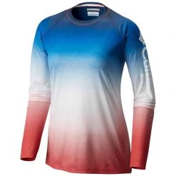 COLUMBIA Women's PFG Super Tidal™ Shirt -Women’s Clothing, Shoes & Accessories Official Shop P018186817 SUNSET RED AMERICANA FADE 1500