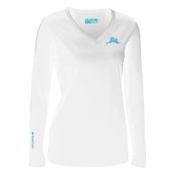 PELAGIC Women's Solar Tech Sun Shirt -Women’s Clothing, Shoes & Accessories Official Shop P018526764 WHITE 1500