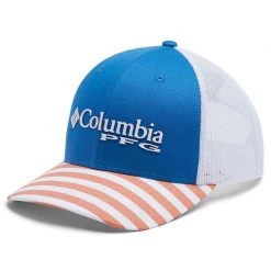 COLUMBIA Women's PFG Mesh™ Ball Cap -Women’s Clothing, Shoes & Accessories Official Shop P018919415 STORMY BLUE WHITE LYCHEE STRIPE PFG 1500.24022020113010