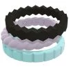 QALO Women's Melody Stackable Silicon Ring Set