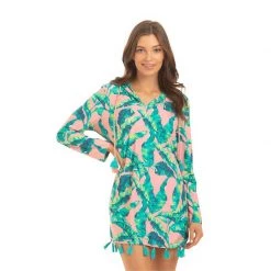 CABANA LIFE Women's Hooded Cover-Up -Women’s Clothing, Shoes & Accessories Official Shop P019754720 PREPPY PALM 1500.05022020010157