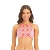 CABANA LIFE Women's High-Neck Crop Bikini Top