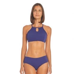 CABANA LIFE Women's High-Neck Crop Bikini Top -Women’s Clothing, Shoes & Accessories Official Shop P019754746 PAISLEY BLUE