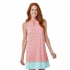 CABANA LIFE Women's Sleeveless Shift Dress -Women’s Clothing, Shoes & Accessories Official Shop P019754787 CORAL MINT 1500.11032021023052