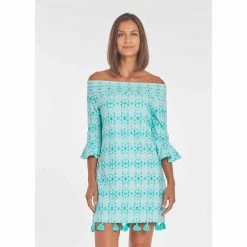 CABANA LIFE Women's Off the Shoulder Dress -Women’s Clothing, Shoes & Accessories Official Shop P019754811 SEAFOAM 1500.08112021013134