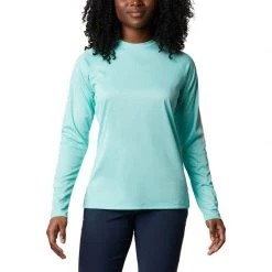 COLUMBIA Women's Tidal Tee™ Heather Shirt -Women’s Clothing, Shoes & Accessories Official Shop P019863158 DOLPHIN HEATHER TIKI PINK LOGO 1500.10092020090551