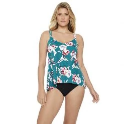 PENBROOKE Women's Vintage Floral Princess Tankini Swim Top