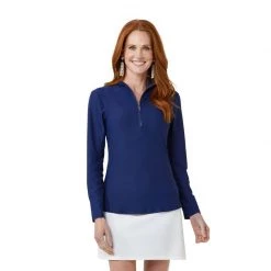 CABANA LIFE Women's Zipper Polo Rash Guard -Women’s Clothing, Shoes & Accessories Official Shop P020019196 NAVY 1500.28052021023234