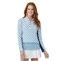 CABANA LIFE Women's Zipper Polo Rash Guard -Women’s Clothing, Shoes & Accessories Official Shop P020019196 SEASCAPE 1500.28052021023247