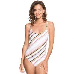 ROXY Women's Stripe Beach Classics One-Piece Swimsuit