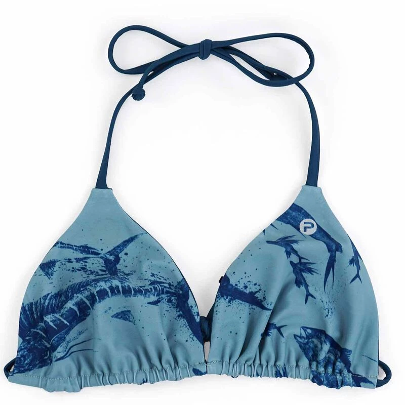 PELAGIC Women's Gyotaku Key West Reversible Triangle Bikini Top 1 PELAGIC Women's Gyotaku Key West Reversible Triangle Bikini Top