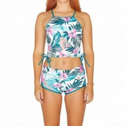 HURLEY Women's Max Hawaiian Hideaway Swim Tankini Top
