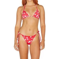 HURLEY Women's Star Spangled Reversible Triangle Bikini Top