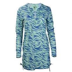 HIHO Women's Suntek Lace Up Dress 11 HIHO Women's Suntek Lace Up Dress -Women’s Clothing, Shoes & Accessories Official Shop P020334363 WIND ARUBA BLUE