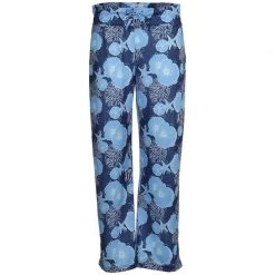 HIHO Women's Suntek Wide Leg Pants 8 HIHO Women's Suntek Wide Leg Pants -Women’s Clothing, Shoes & Accessories Official Shop P020334405 DARK BLUE UNDERWATER 1500.01092021110106