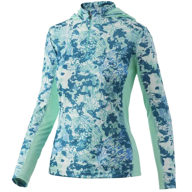 HUK Women's Icon X Tide Change Hooded Shirt 2 HUK Women's Icon X Tide Change Hooded Shirt - Image 2