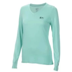 PELAGIC Women's Aquatek V-Neck Shirt 6 PELAGIC Women's Aquatek V-Neck Shirt -Women’s Clothing, Shoes & Accessories Official Shop P020464277 TURQUOISE