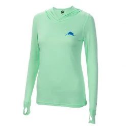 PELAGIC Women's Aquatek Hooded Shirt 6 PELAGIC Women's Aquatek Hooded Shirt -Women’s Clothing, Shoes & Accessories Official Shop P020464285 SEAFOAM