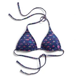 SCALES Women's Trippy Fish Bimini Twist Triangle Bikini Top