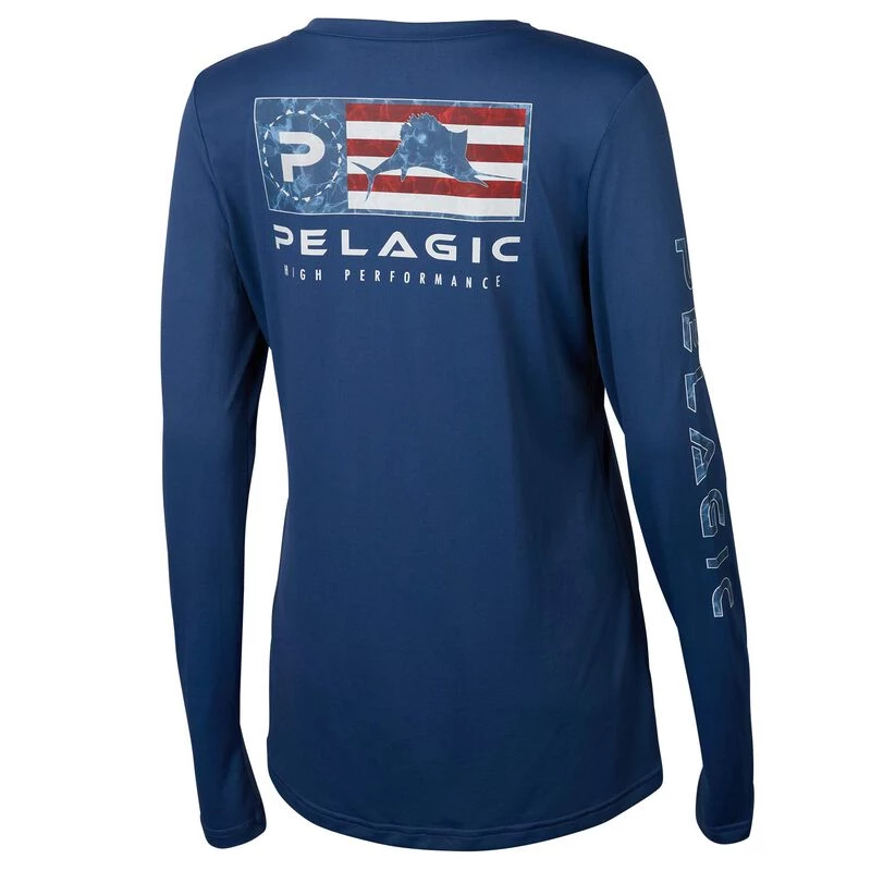 PELAGIC Women's Aquatek Icon Americamo Shirt 2 PELAGIC Women's Aquatek Icon Americamo Shirt - Image 2