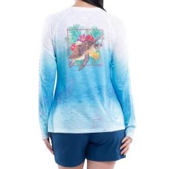 GUY HARVEY Women's Tropical Turtle Tech Shirt