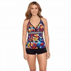 SAIL AWAY Women's Plunge Tankini Top